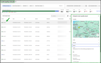 Endpoint voice quality report showing location map and technical call details